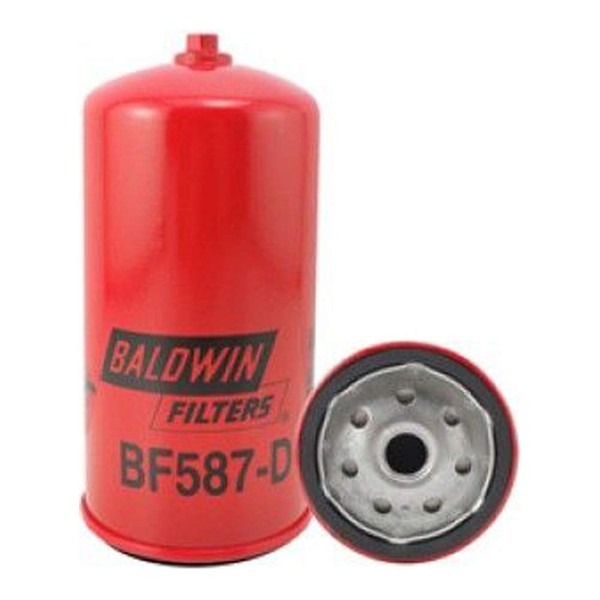 Baldwin Heavy Duty BF587-D Fuel Filter,6-1/8 x 3-1/32 x 6-1/8 In ,Red