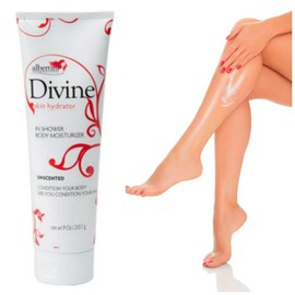 Albertini Divine Skin Hydrator in shower body moisturizer unscented fragrant free helps dry itchy irritated skin 8.5 oz