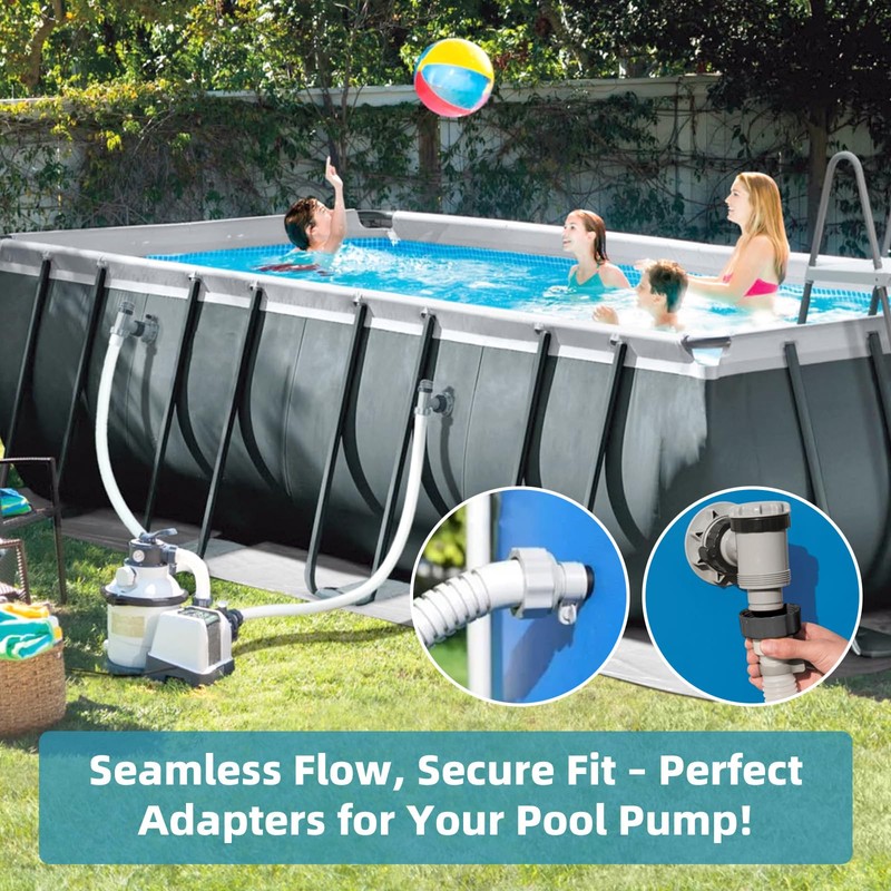 Dimakung 4 Pack 1.25" to 1.5" Pool Hose Adapter A