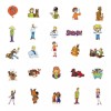 Scooby Doo 50 Calcomanias Stickers Caricatura Contra Agua