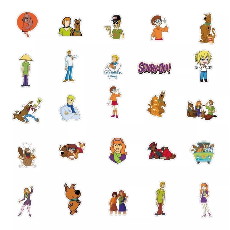 Scooby Doo 50 Calcomanias Stickers Caricatura Contra Agua