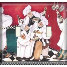 Double Light Switchplate Cover - Drunken Chefs