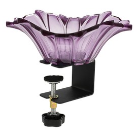 Abizarch Hummingbird Feeder Plastic Bird Feeder Easy Refill Wide Mouth Wild Bird Feeder with Adjustable C-Clamp Stand for Outside Garden Backyard Balcony ZHAZHAMO(Purple)