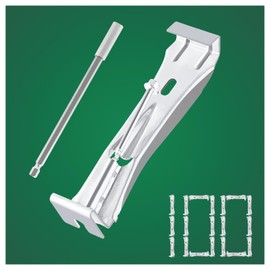 Gutter Hangers,Hidden Hangers for Gutters 6 Inch -100 Pack with a Pre-Inserted Rust Resistant Screw and Bonus 6 Inch Drill Bit for 6 Inch Gutter Hangers - Fix Sagging Rain Gutters