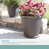 Suncast Sonora 22 Inch Plastic Wicker Indoor or Outdoor Decorative