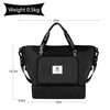 Large Foldable Travel Duffle Tote Bag with Shoes Compartment, Packable