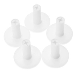 MUXSAM Golf Rubber Tee Holder, 5-Pack Golf Mat Tees for Indoor Outdoor Practice Driving Range Mats (White)
