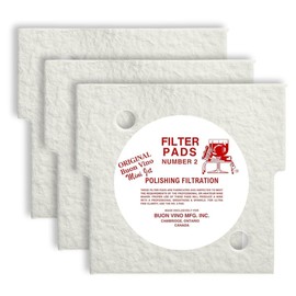 Buon Vino Mini Jet Wine Purifier Filter Pads 1-Count (Pack of 3), #2 Polishing Filters for Sediment, Home Brewing Supplies, Filtration System Accessories for Wine Starter Kit