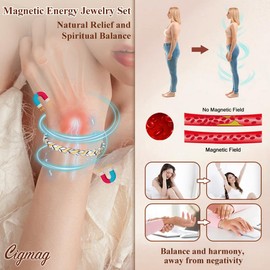 Cigmag Cigmag Magnetic Bracelets for Women, Titanium Steel Premium Ultra Strength Magnets,Waterproof and Adjustable