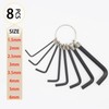 Cheerock 8-Pack Black L-Shape Hex Key Allen Wrench Set 1.5-6mm