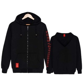 Kpop Love Yourself Hoodie Jacket Jungkook Suga Jimin V RM JHope Jin World Tour Zippered Sweatershirt Jacket Black