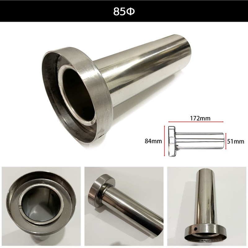 Moderno La Tail Motorcycle Muffler, Stainless Steel, General Purpose Car