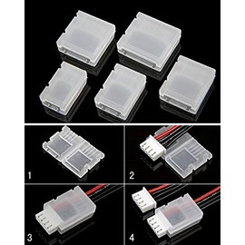 HAJXZH 6Pcs AB Clip Buckle Balance Lead Wire Head Protector Plug Savers Be Applicable Protection 2S (7.4V) Lipo Battery Cable Connector
