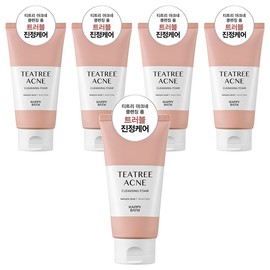 Happy Bath Tea Tree Acne Cleansing Foam, 150g, 5 packs / 해피바스 티트리 아크네 클렌징폼, 150g, 5개