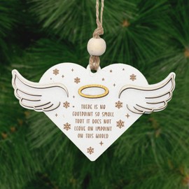 Baby Angel Wings Christmas Ornament - Miscarriage Gifts for Mom, Dad - Loss of Baby Sympathy Gifts - Baby Loss Memorial Ornament - Baby Memorial Ornament - Ángel Ornaments for Christmas Tree (H19)