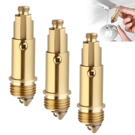 3 Stück Pop-Up-Klick-Klack-Badablauf-Federbolzen, Messing Popup Ablaufventil Waschbecken Stecker Ersatz, Ersatzmechanismen für Universelles Ablauf-Set für Waschbecken und Badewannen