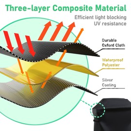 AZOMKER Weatherproof Grill Cover, Gas Grill, Grill Cover (145 x 61 x 117 cm / 57 x 24 x 46 inches)