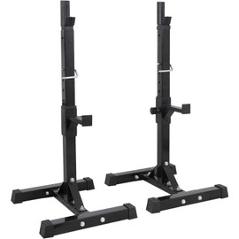 for 2PCS Squat Rack Adjustable 40"-66" Bench Press Stand Dumbbell Rack 550Lb