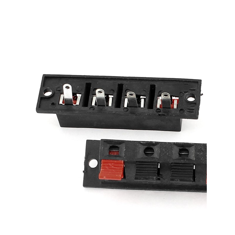 sourcing map 10 Pcs 4 Way Push Connector Plate Stereo