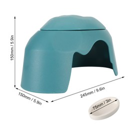 Tnfeeon Reptile Hides Humidification Cave Humidification Hide Cave Spacious Humidity Hide Reptile Hideout Cave Box with Ceramic Bowl for Tortoise Humid Hide Help Your