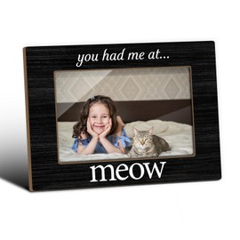 ZEDEV You Had Me At Meow Picture Frames, Cat Picture Frame, Tabletop Photo Frame for Women Friend Wife Cat Lovers Pet Owner, Pet Memorial Keepsake, Home Office Table Decorative Supplies-14