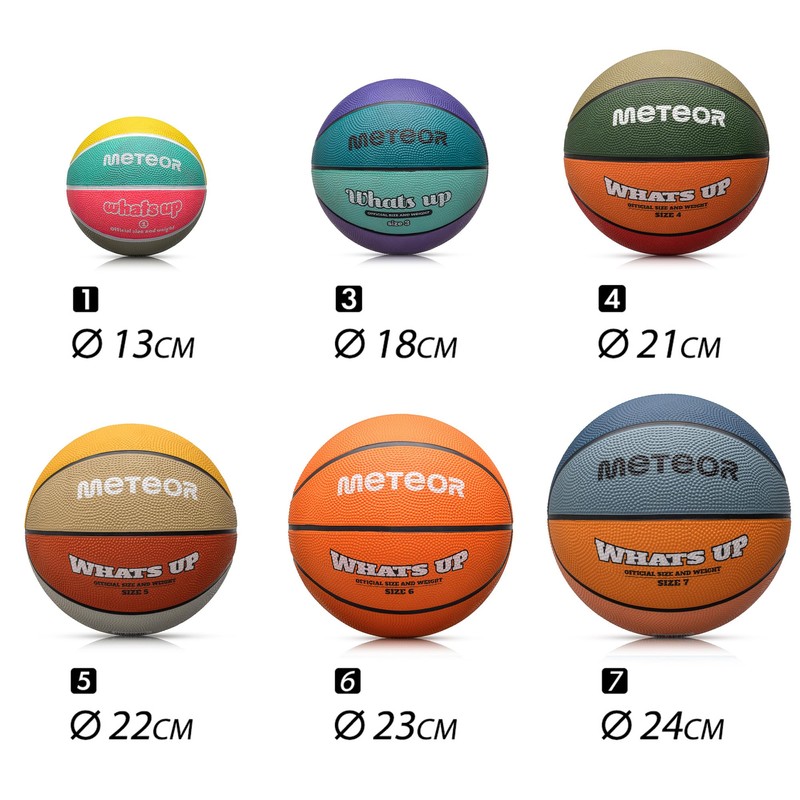 Meteor Whats Up Children's Basketball Size #1#3#4#5#6#7 - Soft Mini