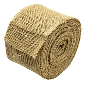 Hessian Burlap Ribbon - Natural Rustic Jute, Roll Linen Craft Band for Gift Wrapping and Crafts (8CM*10M)