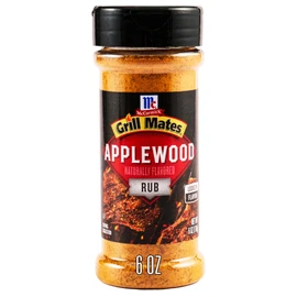 McCormick® Grill Mates® Applewood Naturally Flavored Seasoning & Rub, Smoky & Savory, With Garlic, Peppers & Spices, Bold Flavor, For Chicken, Beef & Seafood, Kosher, 6 oz