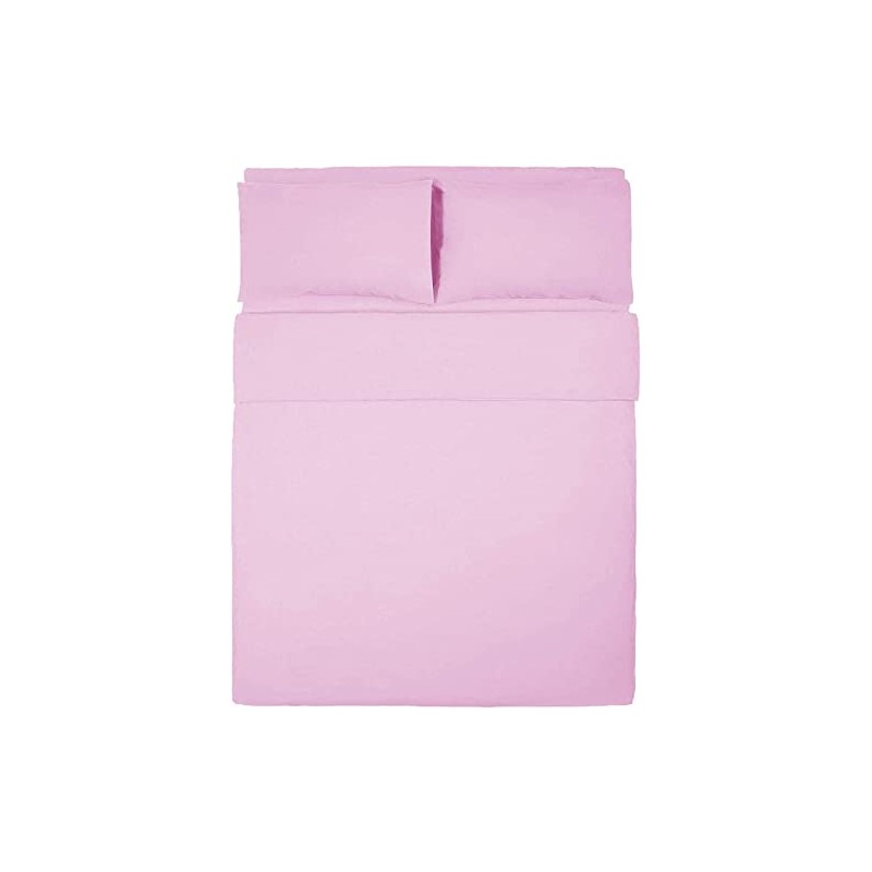 R&Z Plain Dyed Percale Polycotton Duvet Cover & 2 Pillow