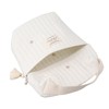 Cute Quilting Embroidered Pattern Diapers Bag Cotton Baby Stroller Zipper