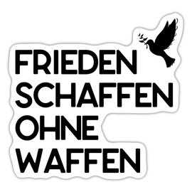 Spreadshirt Create Peace Without Weapons Peace Dove Peace Sticker, Max. 10 x 10 cm, 10 x 10 cm, Matt White
