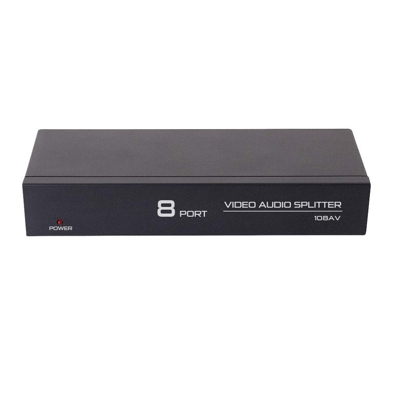 DTECH Powered 8 Way 3 RCA Splitter Box 1 in