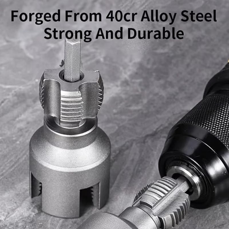 Integrated Internal & External Pipe Threading Tool, 1/2'' and 3/4''