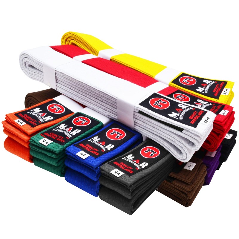 MAR | White Martial Arts Belt, Brazilian Jiu-Jitsu Ranking Belt
