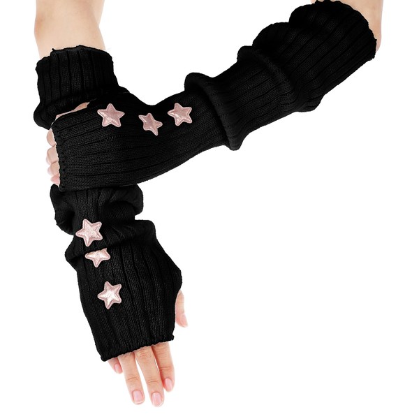 Xinjoduz Pack of 2 Knitted Y2k Arm Warmers Arm Warmers