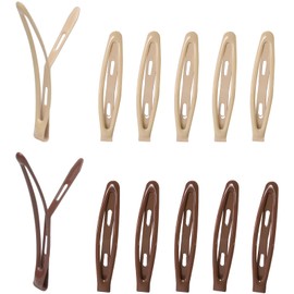 Zoolinn Metal Snap Hair Clip Set of 16pcs – Non-Slip Barrettes for Women & Girl, Beige & Brown, Stylish & Simple Hair Accessories
