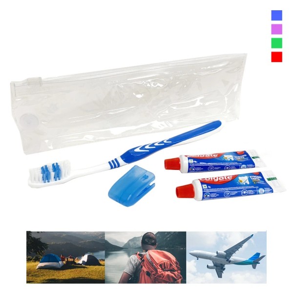 ATB 12 Pack Travel Kit Toothbrush w/ Cap Toothpaste TSA
