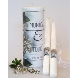 Bridal Wreath Wedding Unity Candles