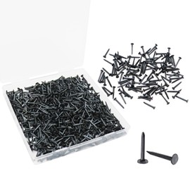 GOETOR Metal Nails Tacks 1000 Pcs 13mm Mini Black Iron Stud Shoe Nail for Shoes Leather Boots Heels Soles Repairs Woodworking Craft