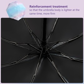 Vesaneae Pocket Umbrellas with 8 Ribs, Mini Umbrella with Capsule Box, UV Folding Umbrella, Sun UV Protection Umbrella, Compact Travel Umbrella, Windproof, Strong, Umbrella for Women, b