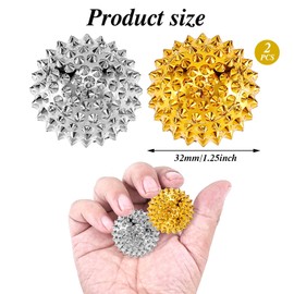 2Pcs Stachelige sensorische magnetische Akupressurbälle