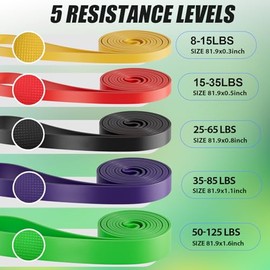 WHATAFIT - Juego de bandas de resistencia con asas, bandas de ejercicio y entrenamiento con anclaje de puerta para hombres y mujeres, equipo de fitnes