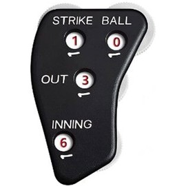 PurYupearl Black 4 Wheel Umpire Indicator, Umpire Counter Clicker, Umpire Clicker Umpire Gear, Baseball Clicker Outs Innings Balls and Strike Clicker for Softball, Referee Uniforms and Apparel
