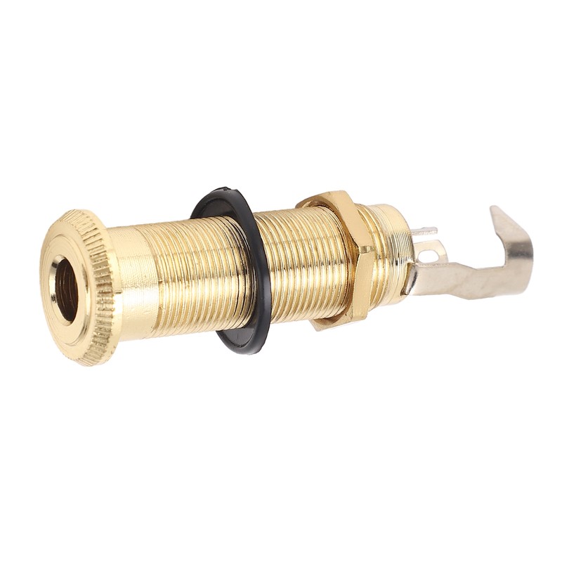 Guitar End Pin Jack Socket Threaded Metal 6.35mm for Bass