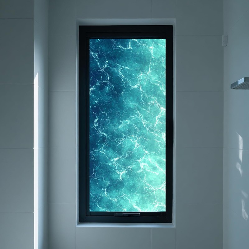 IVN Stained Glass Window Film 17.7x39.3 inch Decorative Window Privacy