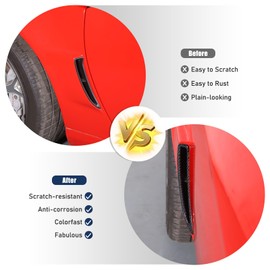 Carbon Fiber Car Fender Side Vents Cover Trim Compatible with Chevy Corvette C6 2005-2013, Air Flow Intake Hole Grille Spoiler Auto Exterior Accessories, C6 Accessories (Black)