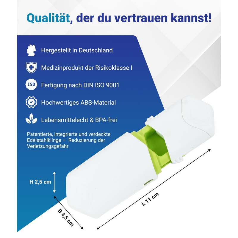 CINIBOX Pill Divider - For Large & Small Tablets -