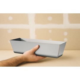 Stainless Steel Mud Pan 25 cm (10 inch Bottom) Drywall Masonry Tray, Bucket Paint, Compound pan, Drywall mud DIY