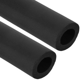 PATIKIL 1 5/8" (43mm) ID x 6.6Ft x 0.59" Pipe Insulation Foam Tube, 2pcs Pipe Cover Wrap Roll Bar Tubing for Handle Grip HVAC Air Conditioner Units, Black