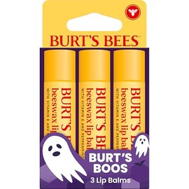 Burt's Bees Burt's Boos Halloween Beeswax Lip Balm Set de regalo, 100% de origen natural, 3 tubos, 0.15 onzas (el paquete puede variar)